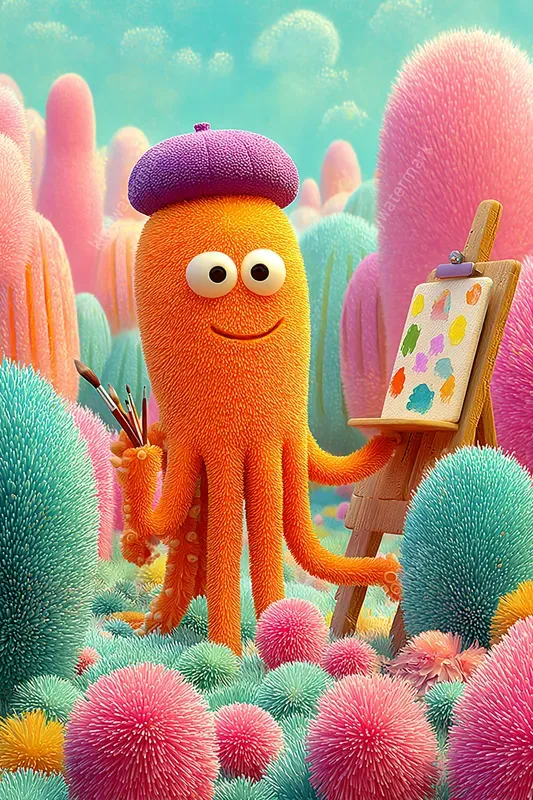 Cute Fuzzy World 3D Characters