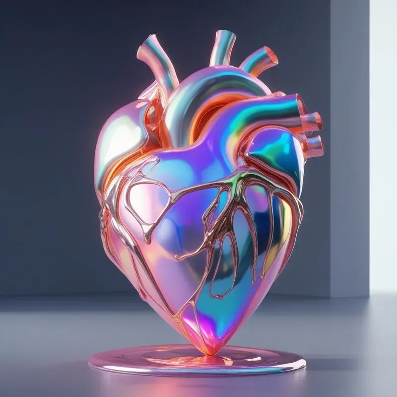 3D Iridescent Liquid Silk Sculptures