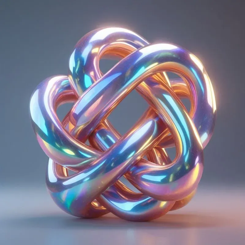 3D Iridescent Liquid Silk Sculptures