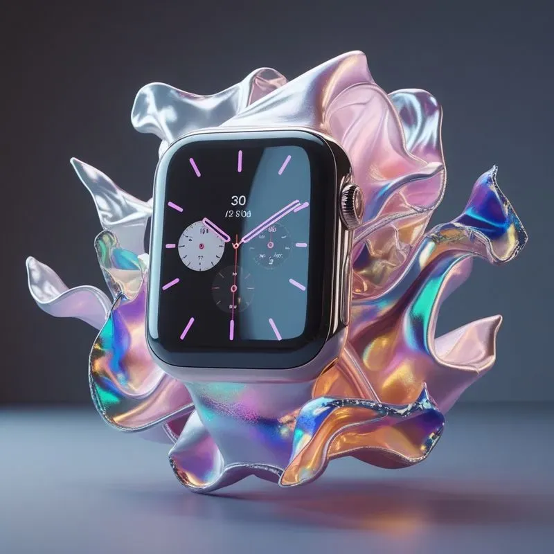 3D Iridescent Liquid Silk Sculptures