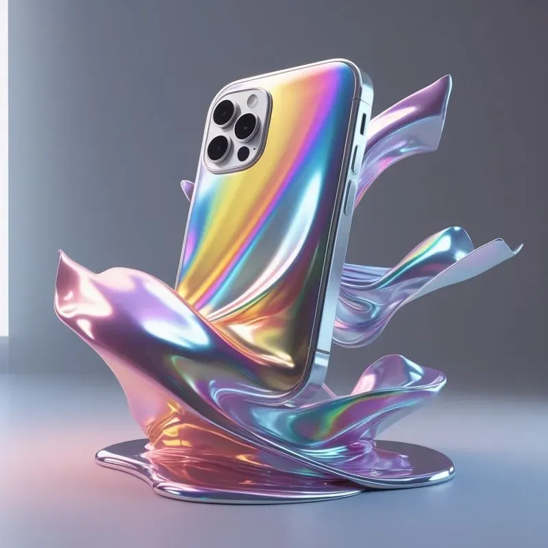 3D Iridescent Liquid Silk Sculptures