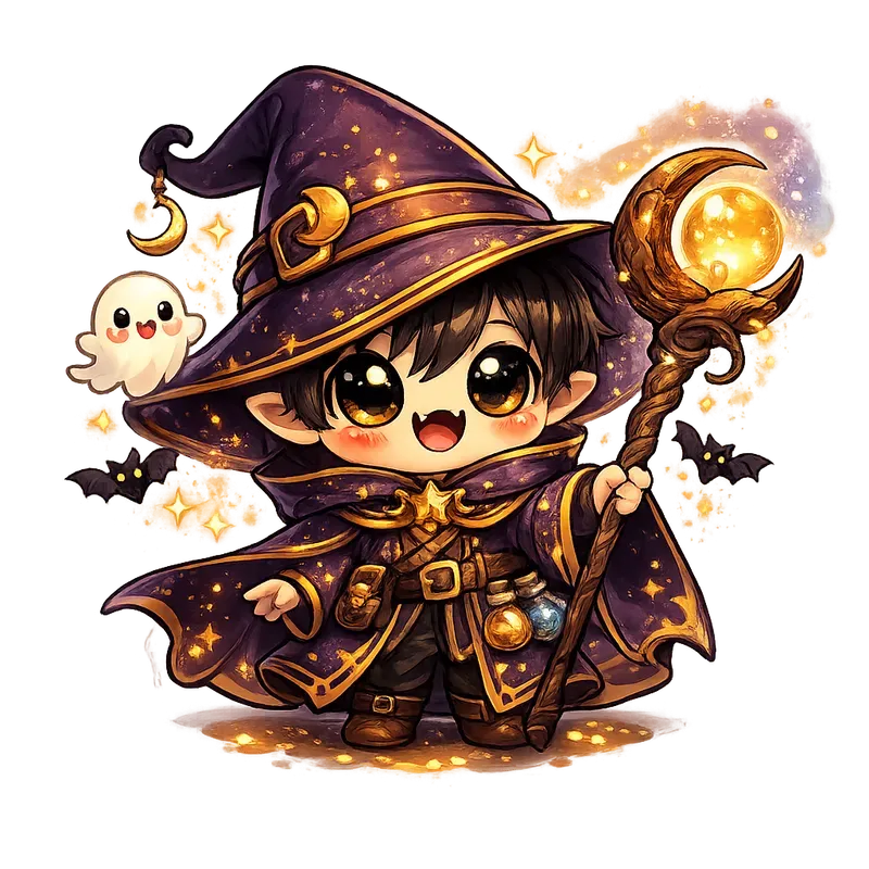 Cute Chibi Halloween Characters