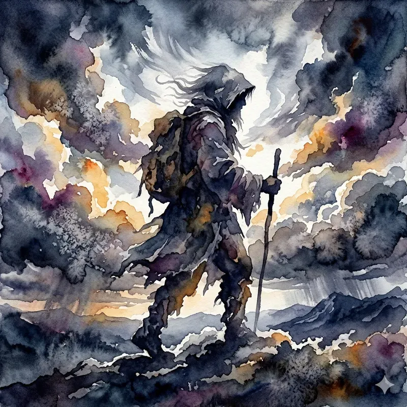 Celestial Cloud Silhouette Watercolors