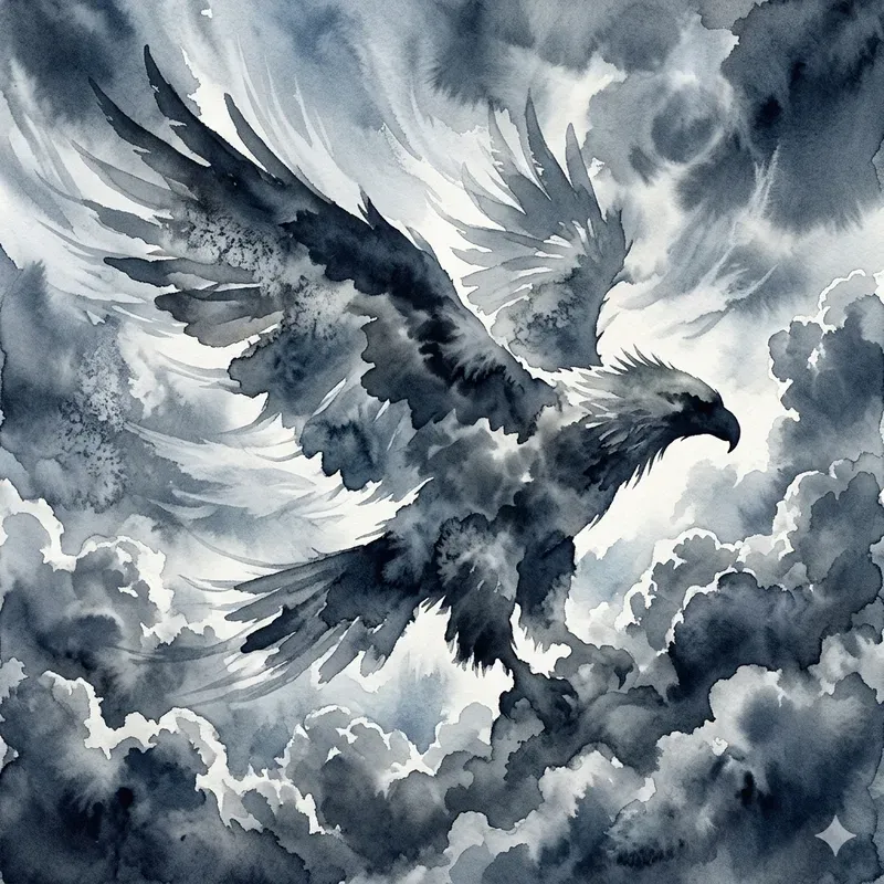Celestial Cloud Silhouette Watercolors