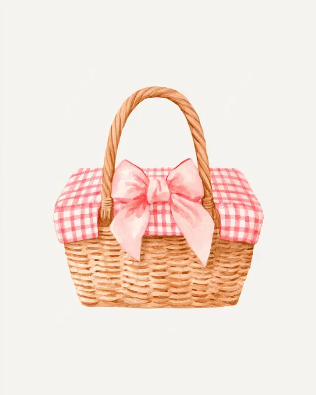 Coquette Picnic Watercolor Clipart