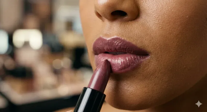 Cosmetic Model Lipstick Application Ais