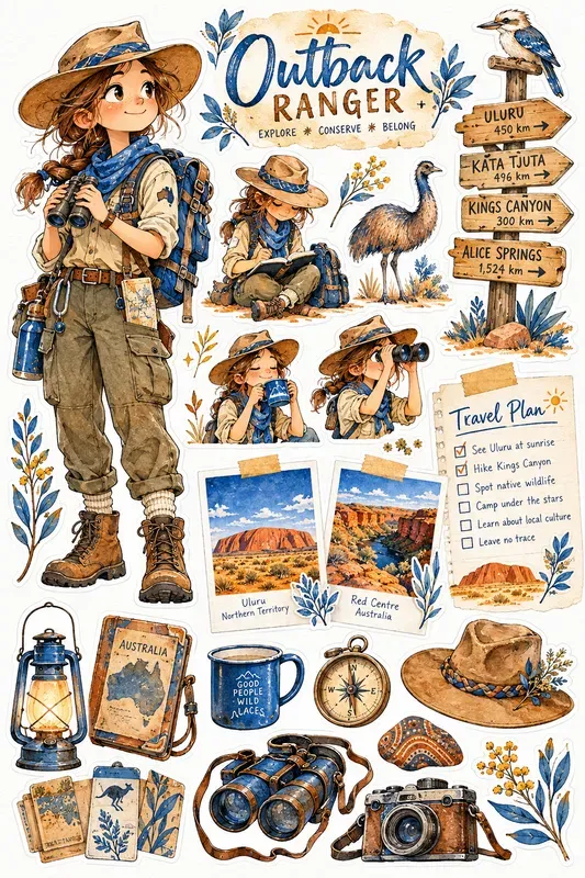 Whimsical Watercolor Planner Sticker Sets