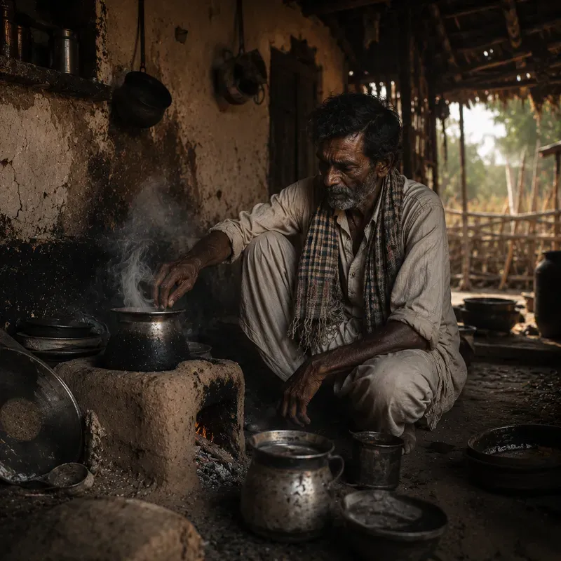 Rustic Earthen Kitchen Scene Generator