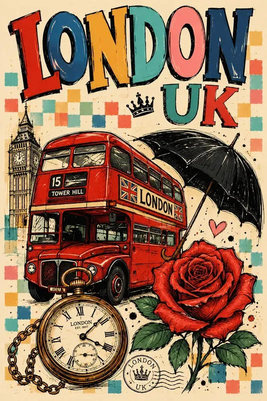 Retro Hand Drawn Travel Posters