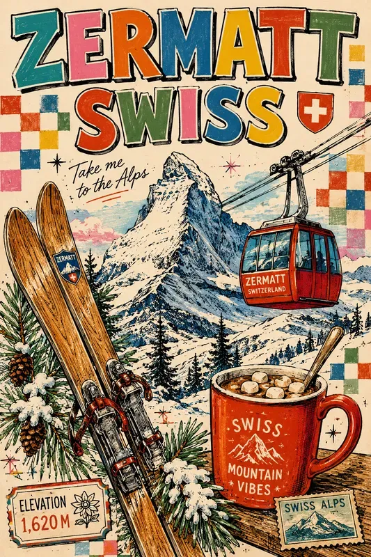 Retro Hand Drawn Travel Posters