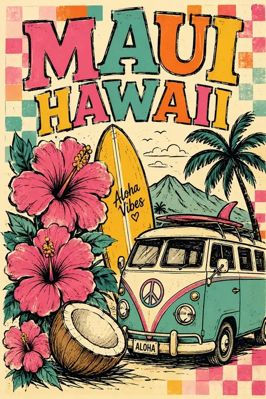 Retro Hand Drawn Travel Posters