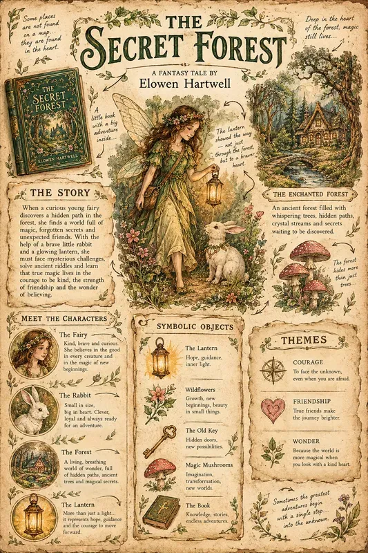 Vintage Literary Storybook Infographics