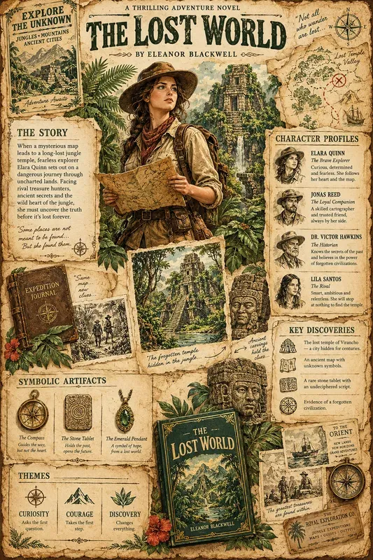 Vintage Literary Storybook Infographics