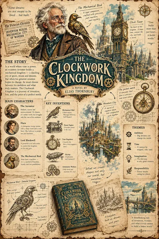 Vintage Literary Storybook Infographics