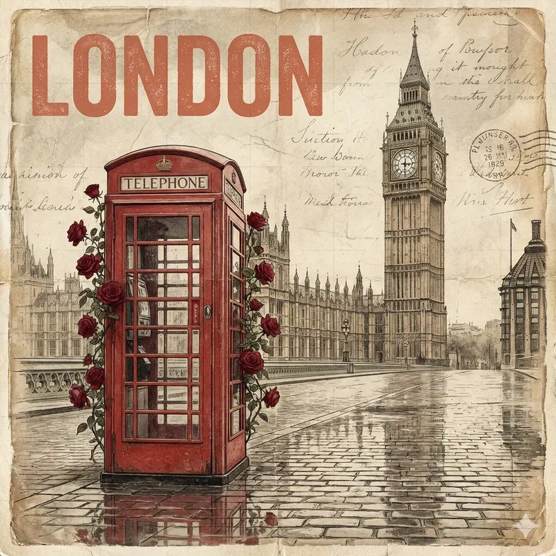 Vintage Travel Collage Art