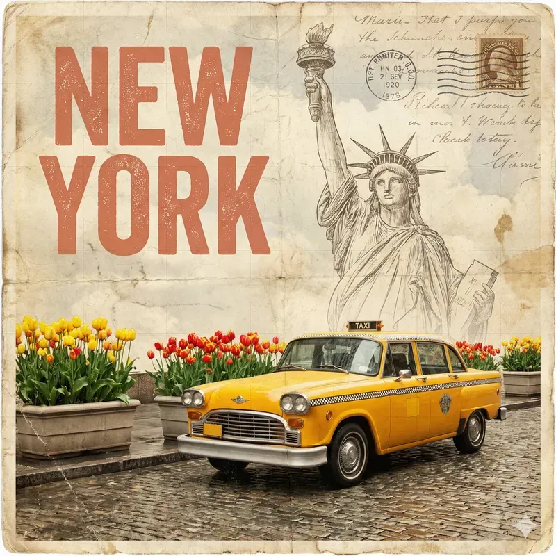 Vintage Travel Collage Art