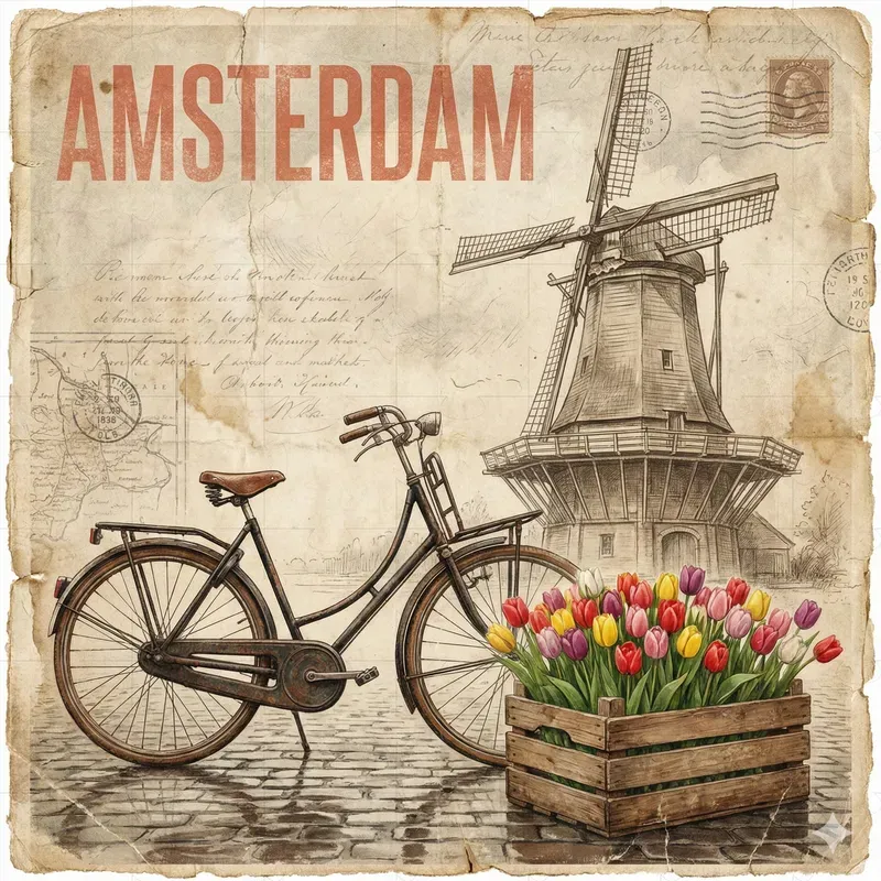 Vintage Travel Collage Art