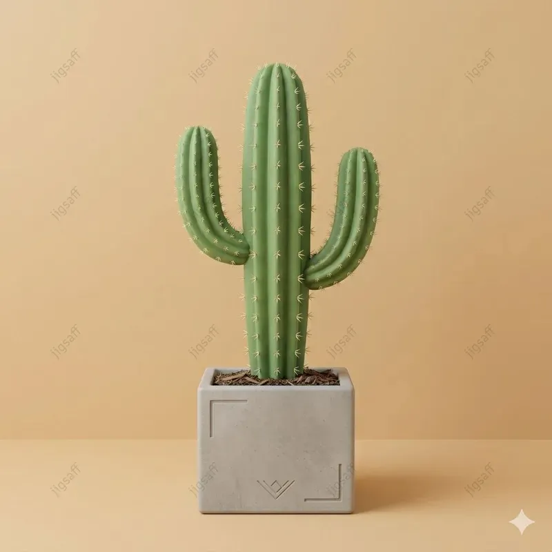 Minimalist 3D Clay Potted Plants