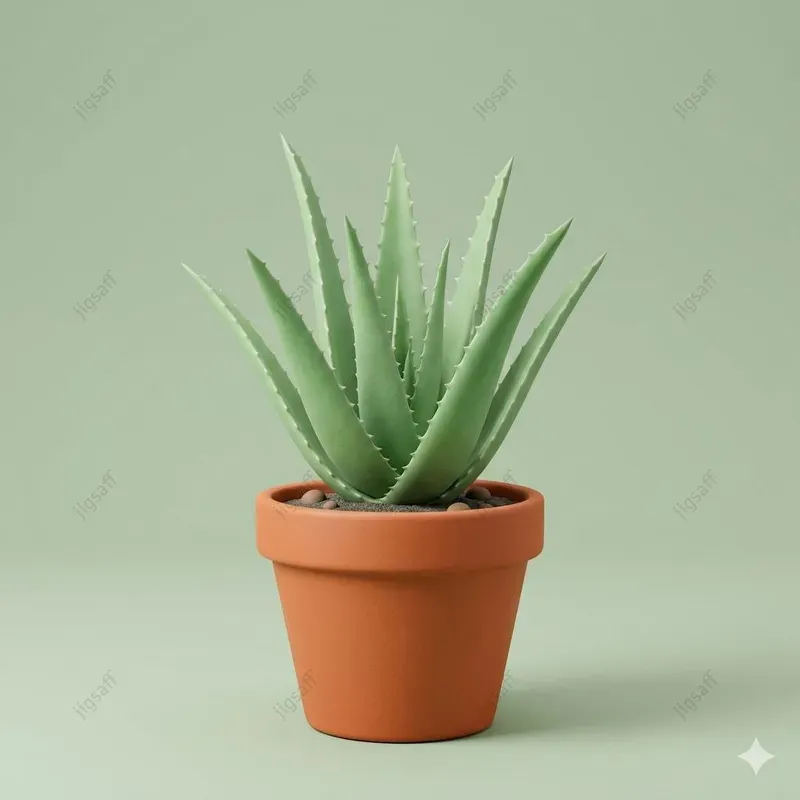 Minimalist 3D Clay Potted Plants