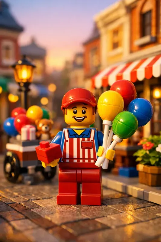 Cinematic Lego Street Shop Scenes