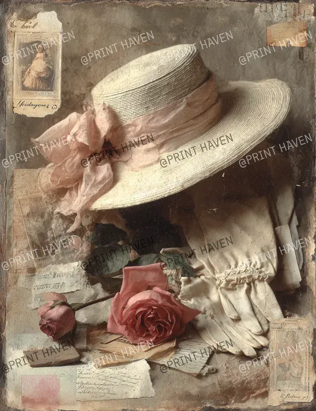 Victorian Vintage Rose Collage Papers