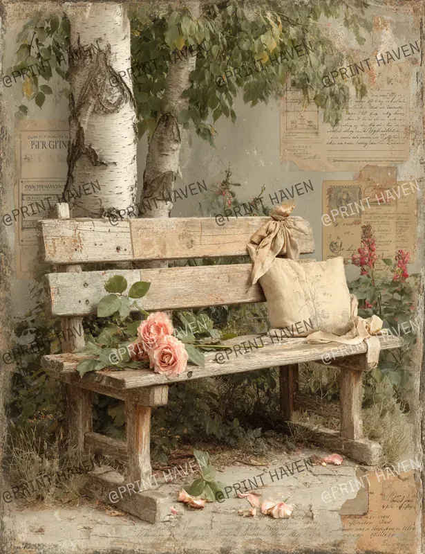 Victorian Vintage Rose Collage Papers
