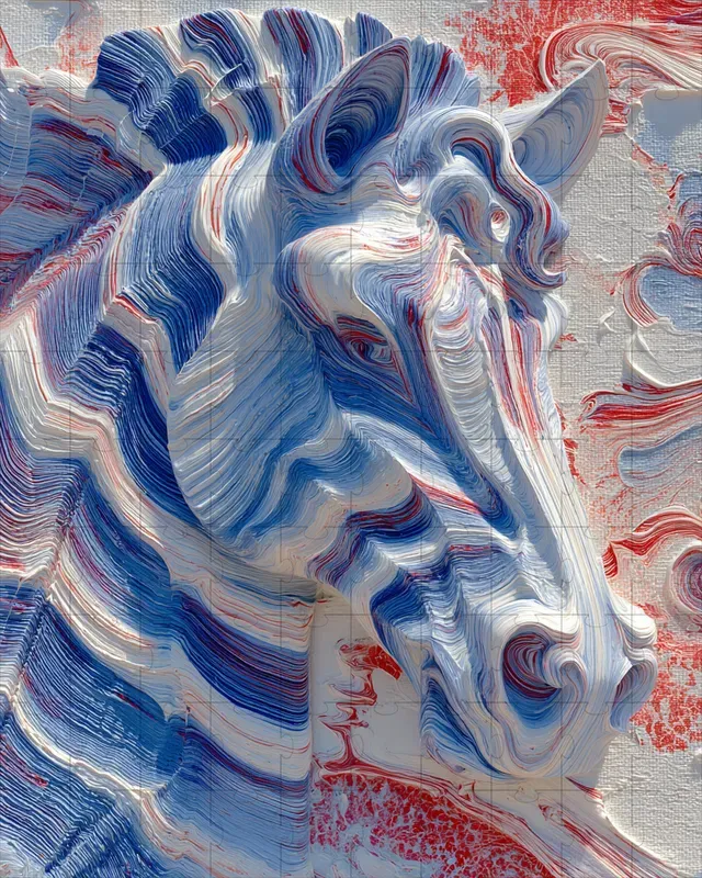 Oil Impasto Swirl Hyperreal Dream