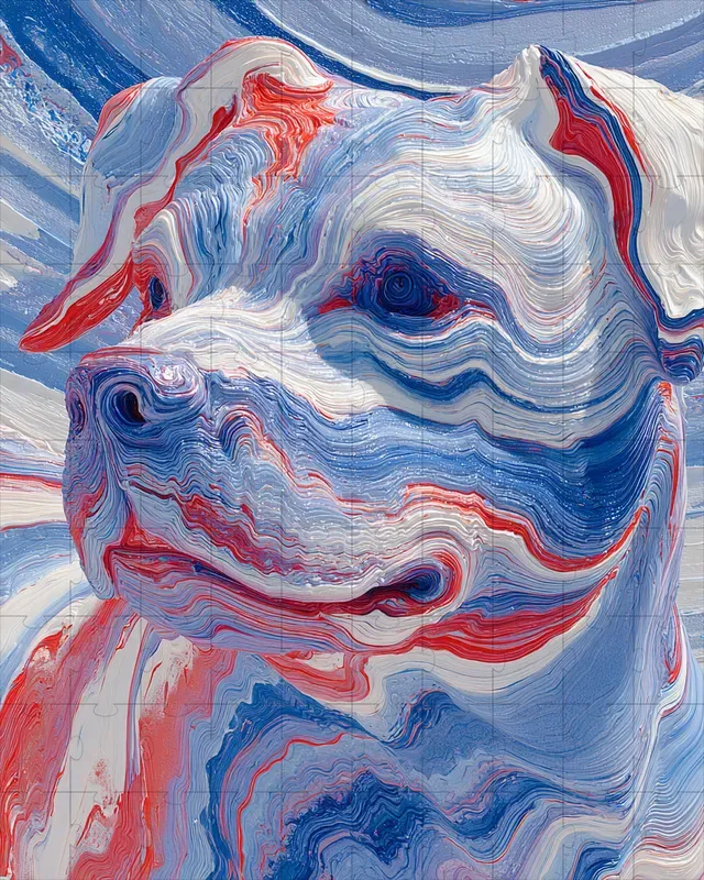 Oil Impasto Swirl Hyperreal Dream