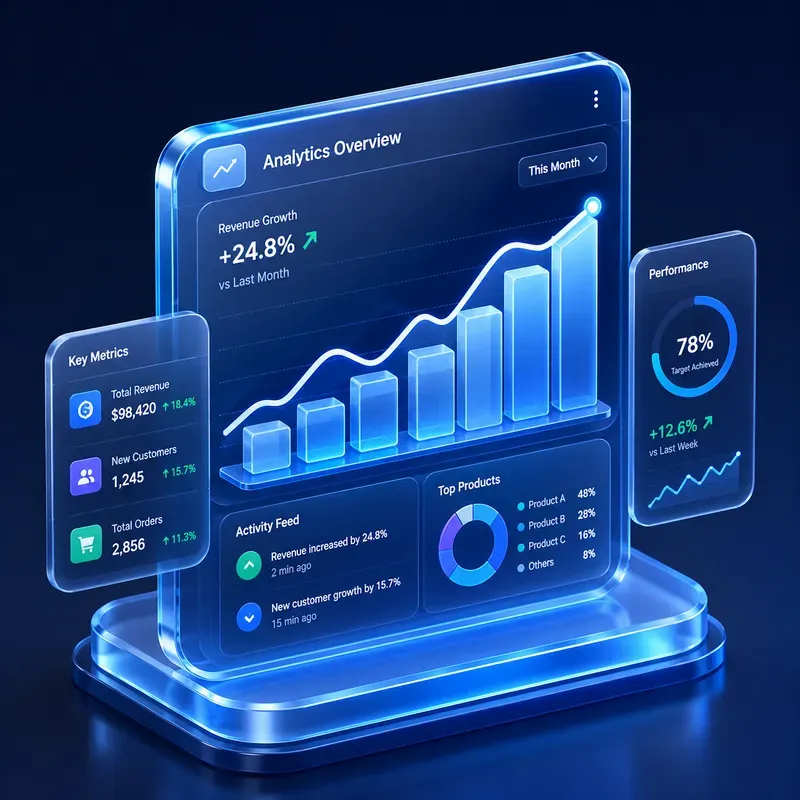 Premium Blue Glass UI Icons Sets