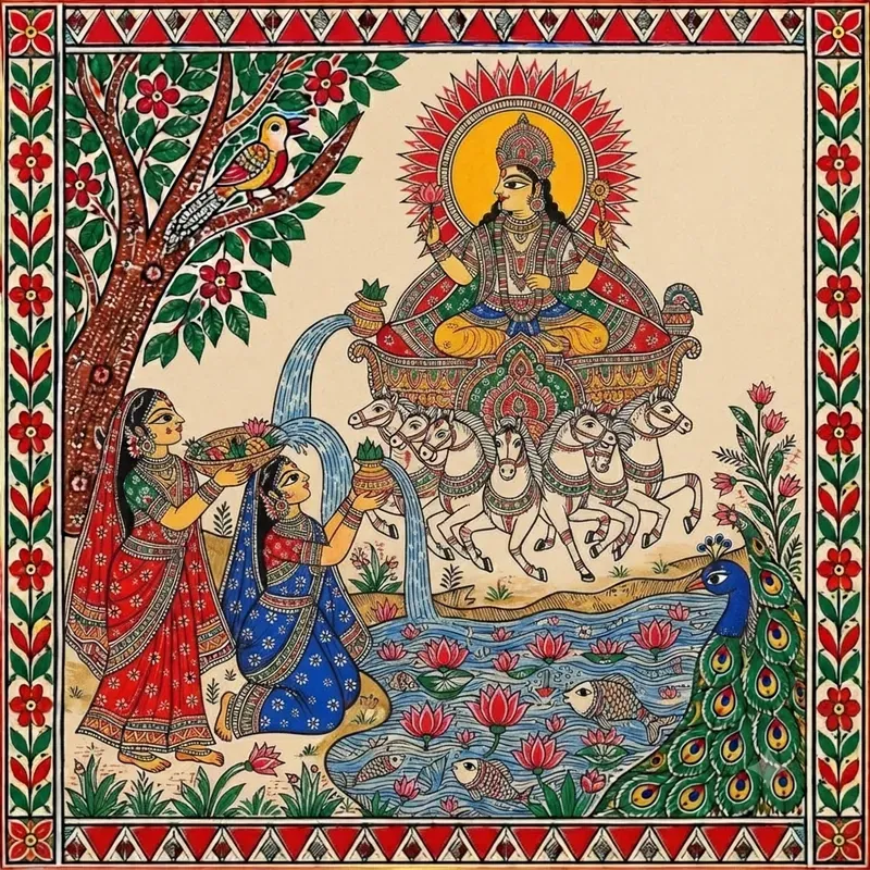 Authentic Mithila Folk Painting Masterpieces
