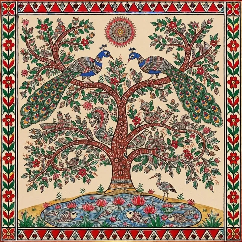 Authentic Mithila Folk Painting Masterpieces