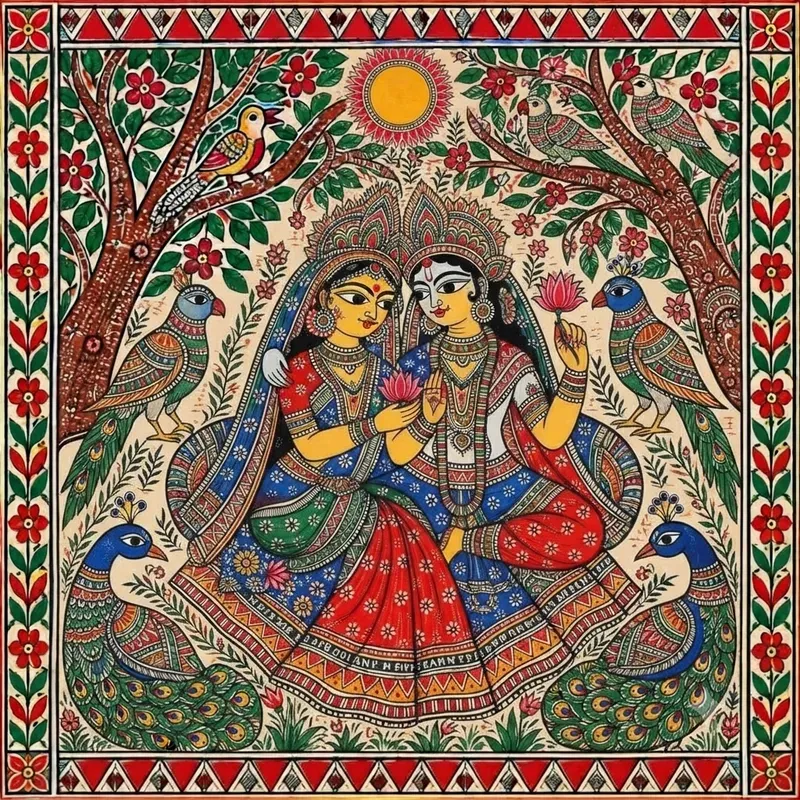 Authentic Mithila Folk Painting Masterpieces