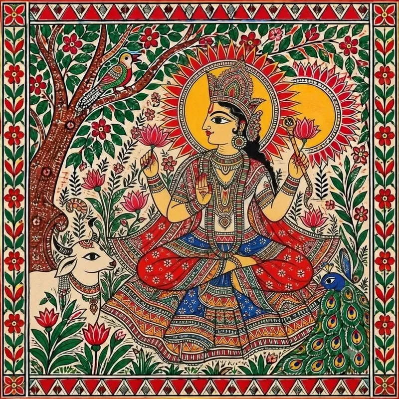Authentic Mithila Folk Painting Masterpieces