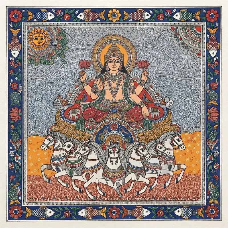 Authentic Mithila Folk Painting Masterpieces