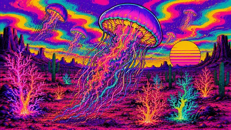 Psychedelic Pop Art Scenes