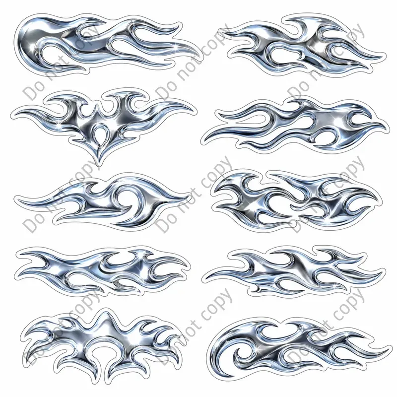Y2k Chrome Sticker Sheet Packs