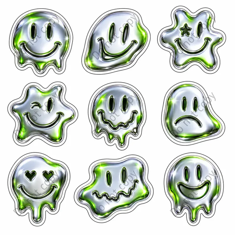 Y2k Chrome Sticker Sheet Packs