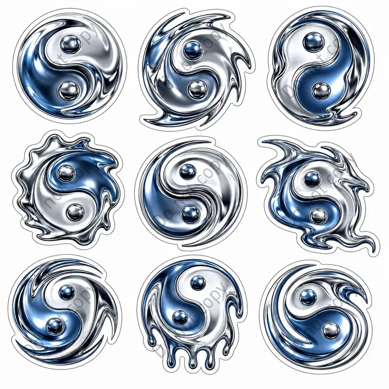 Y2k Chrome Sticker Sheet Packs