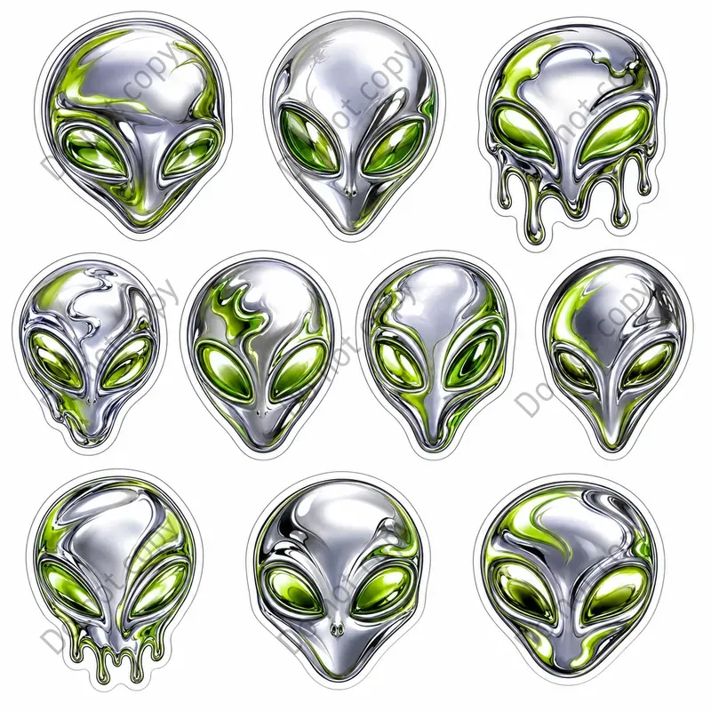 Y2k Chrome Sticker Sheet Packs