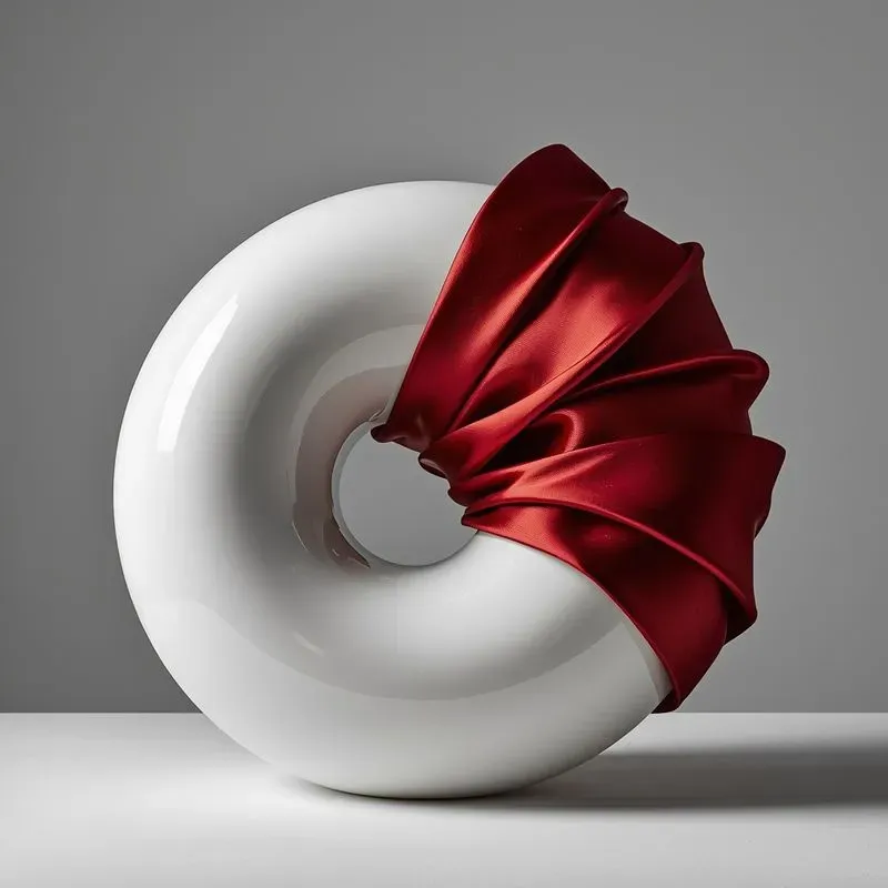 Abstract Porcelain Silk Art