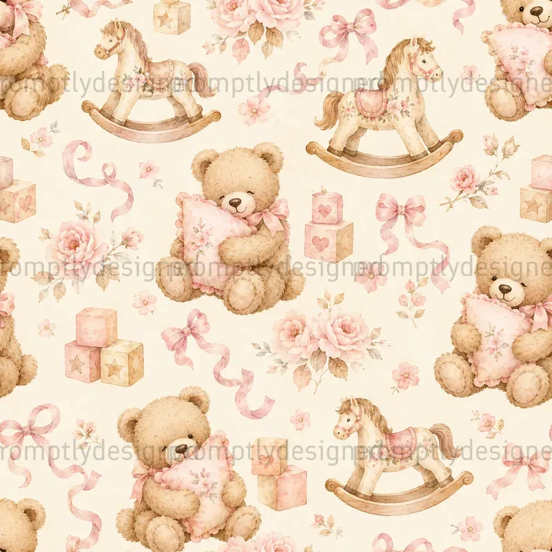 Vintage Teddy Bear Baby Shower Patterns