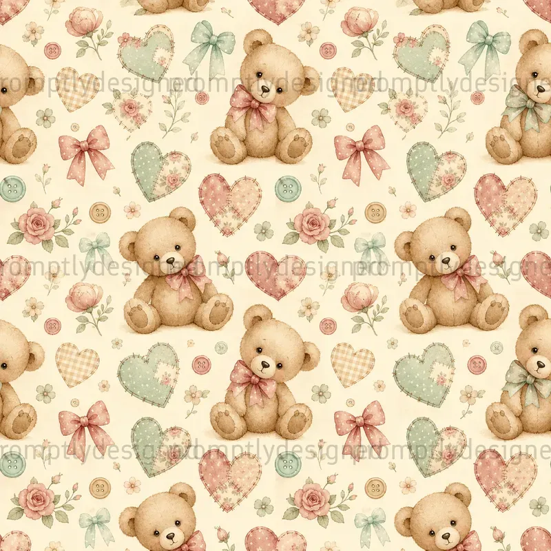 Vintage Teddy Bear Baby Shower Patterns