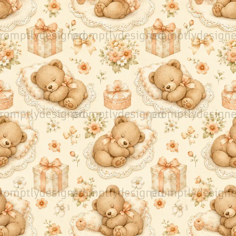 Vintage Teddy Bear Baby Shower Patterns