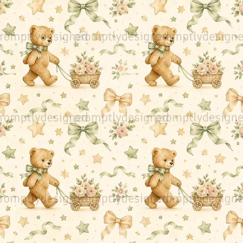 Vintage Teddy Bear Baby Shower Patterns