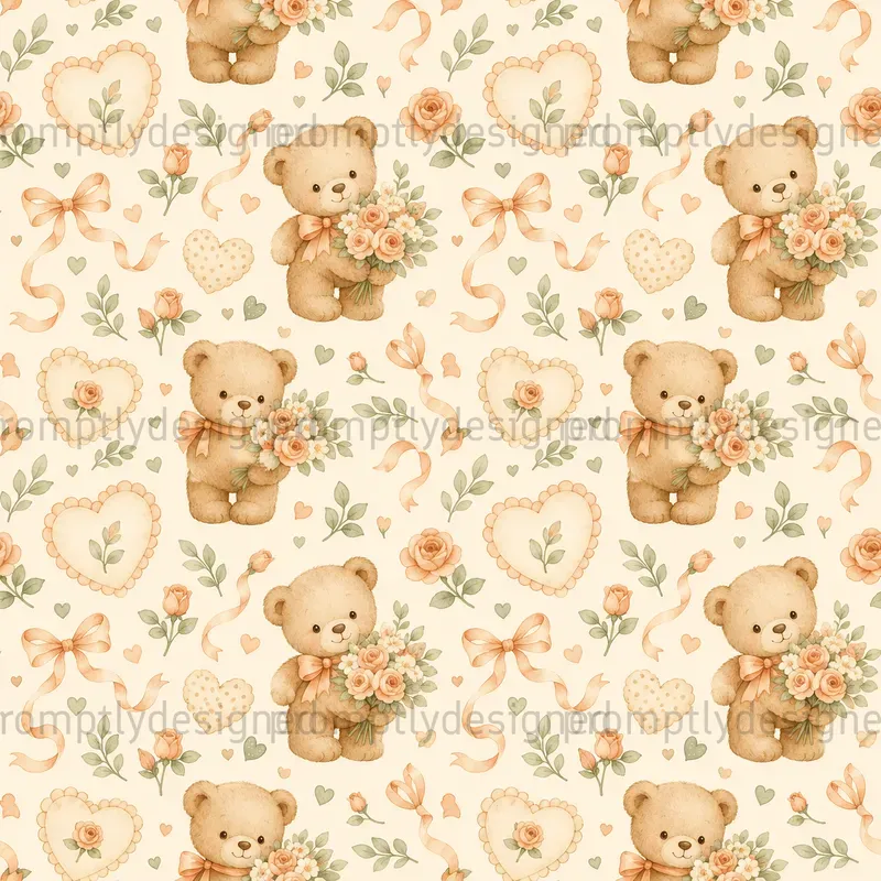 Vintage Teddy Bear Baby Shower Patterns