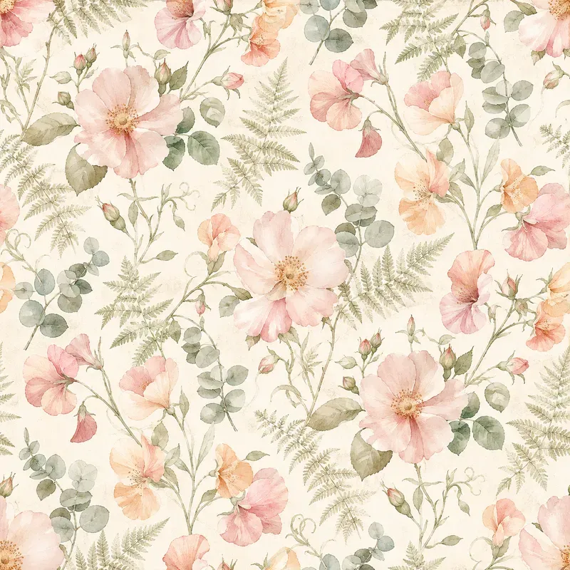 Romantic Florals Seamless Patterns