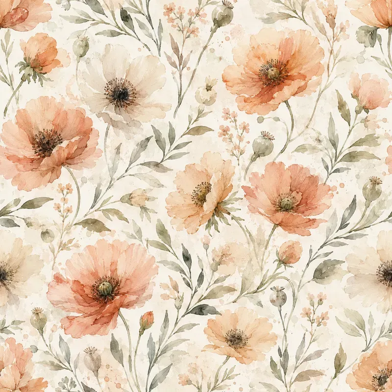 Romantic Florals Seamless Patterns