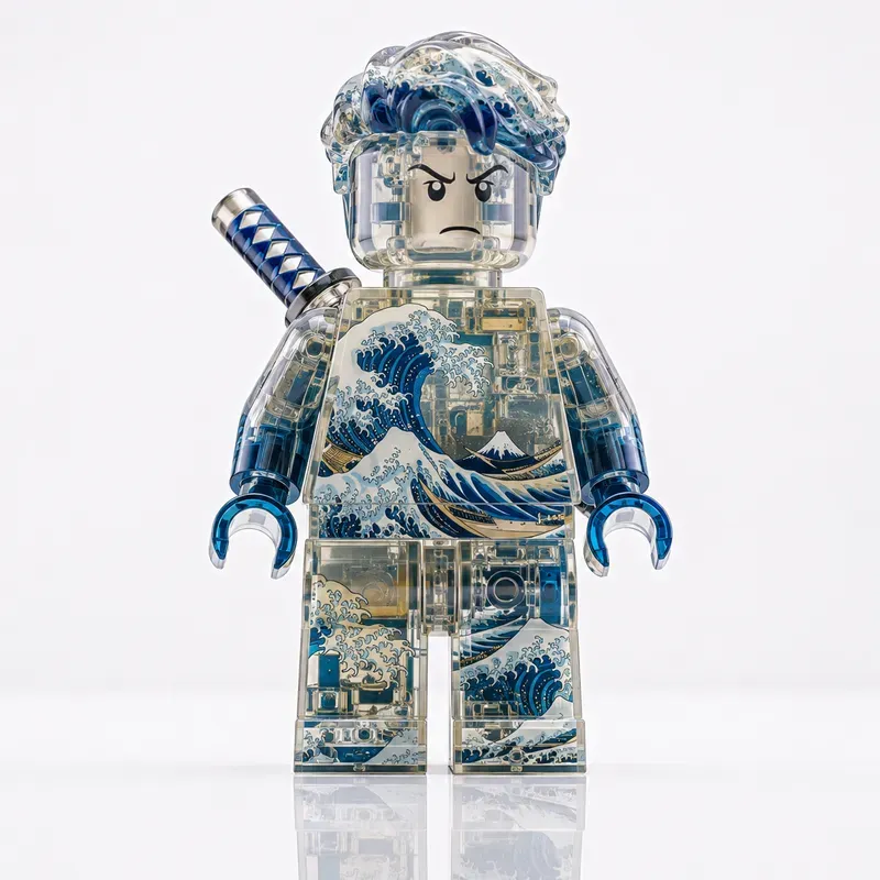 Translucent Lego Art Figures