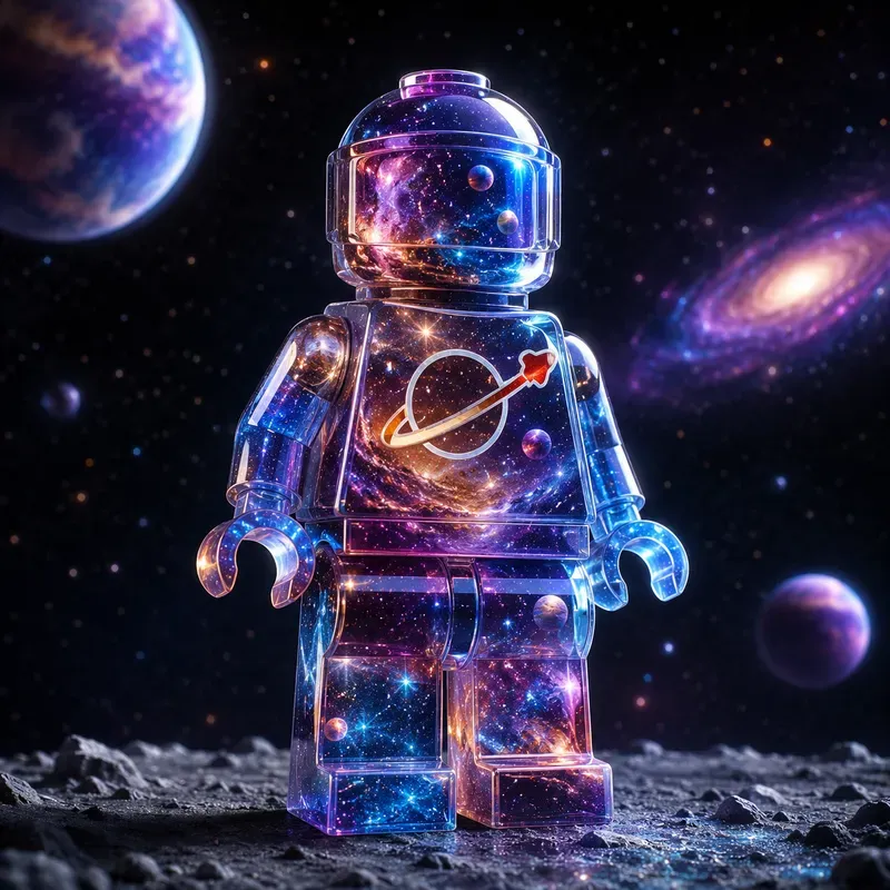 Translucent Lego Art Figures