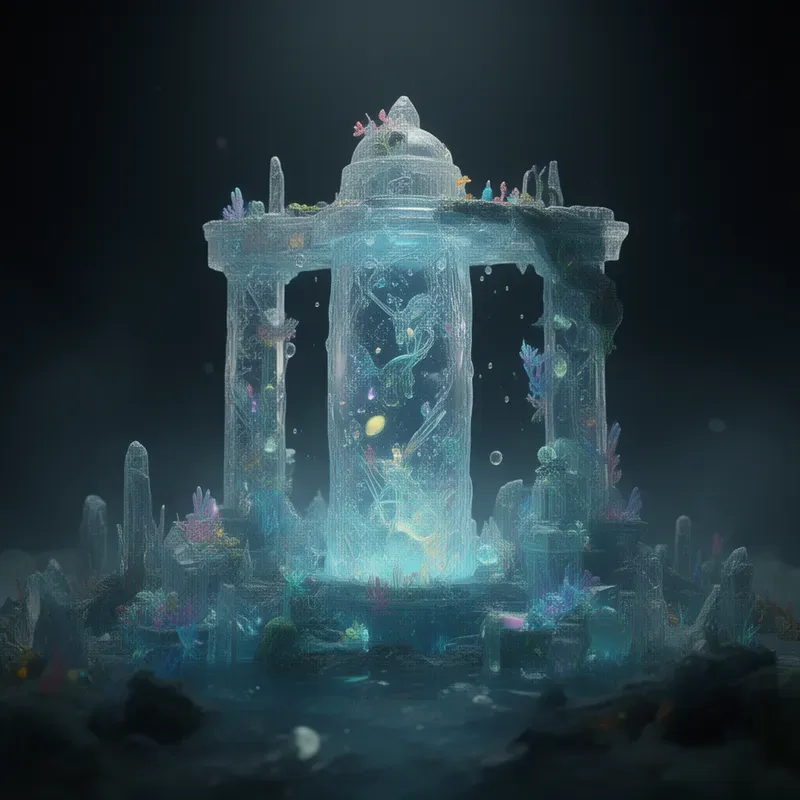 Bioluminescent Glass Dioramas